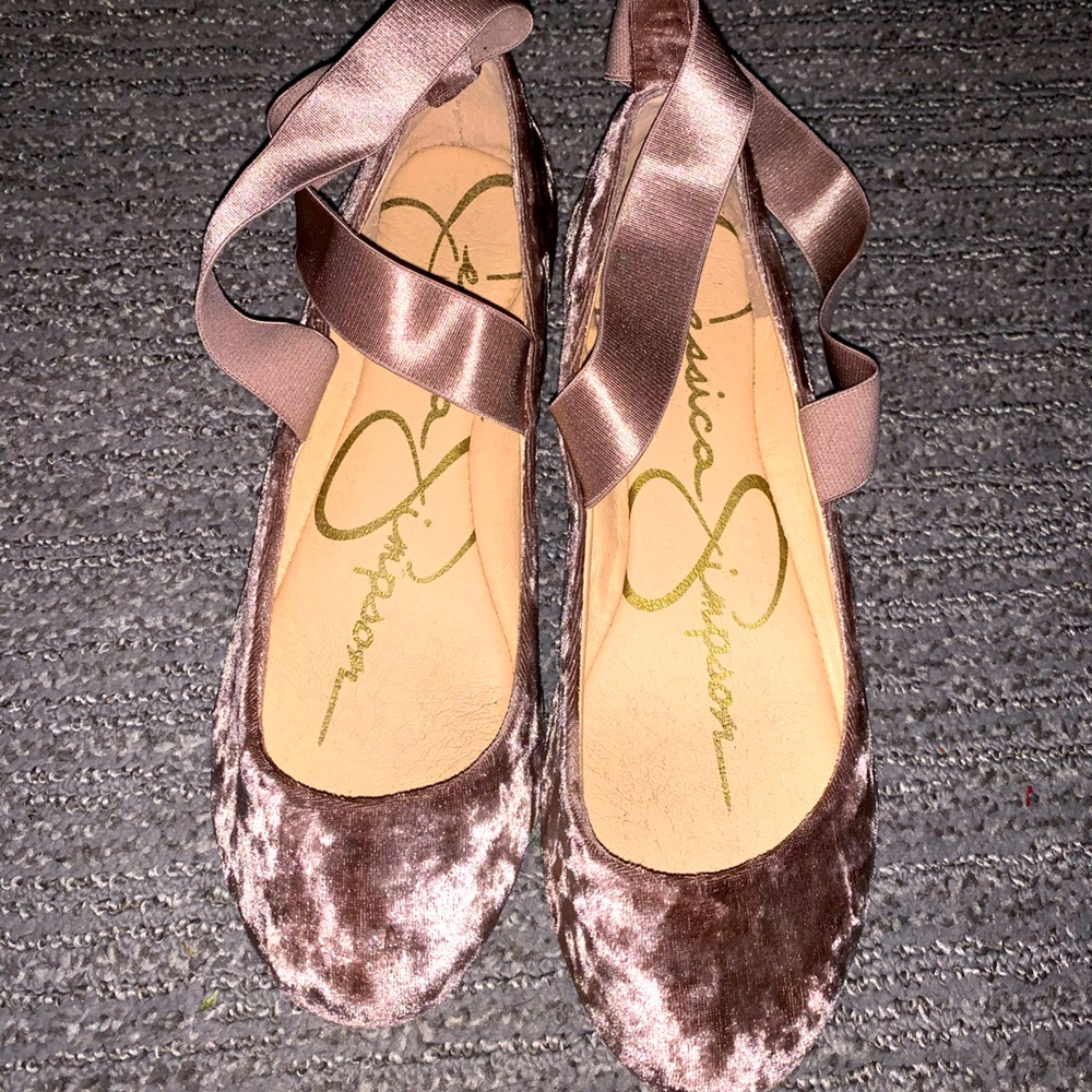 Jessica Simpson Velvet Ballet Flats